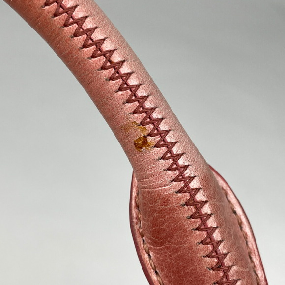 Miu Miu Logo Handbag Ribbon Leather Pink - Picture 5 of 7